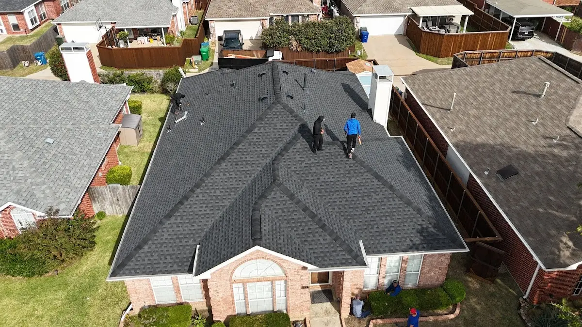 Slate & Tile Roof Repair work in progress on a Summerlin South property